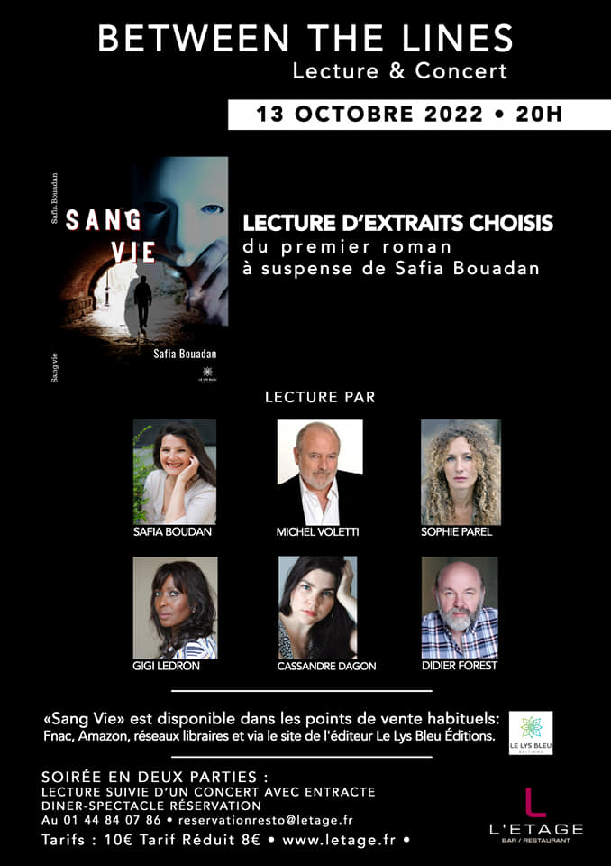 Affiche Lecture Sang vie à l'Etage le 13 octobre 2022.jpg